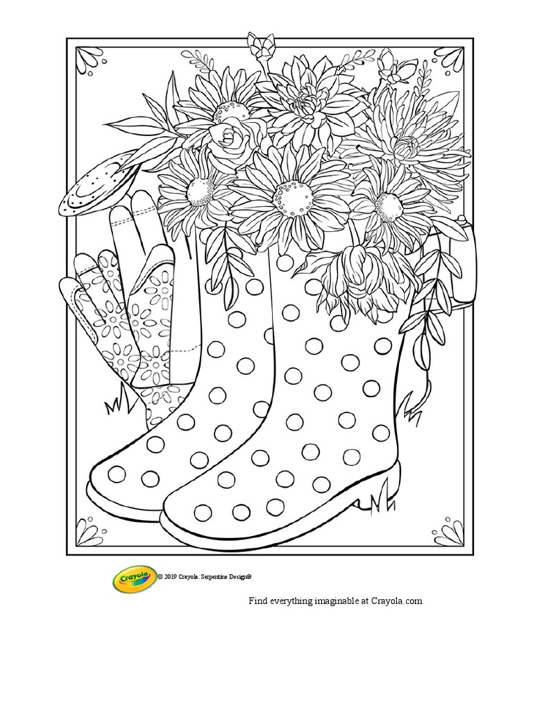 Spring boots coloring page pdf