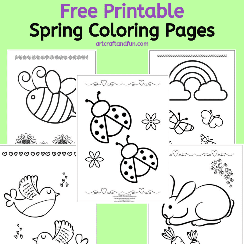 Free printable spring coloring pages for kids