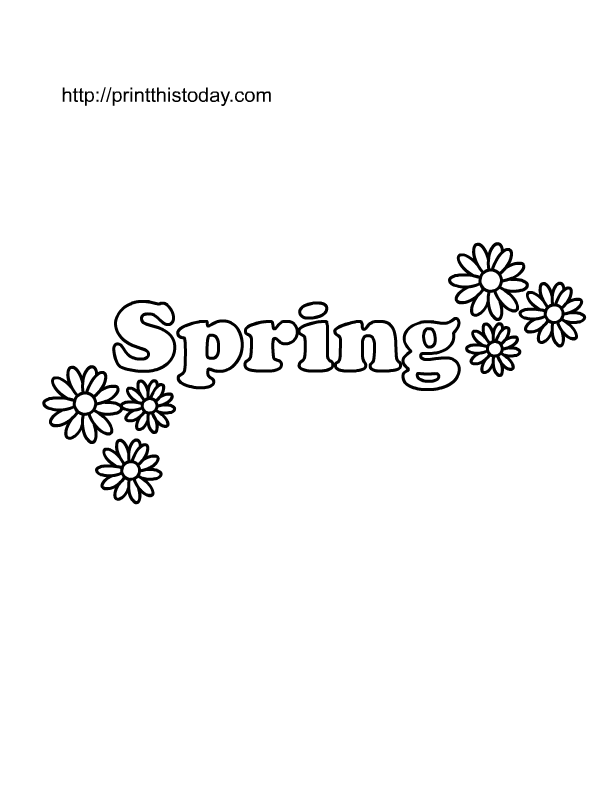 Free printable spring coloring pages for kids