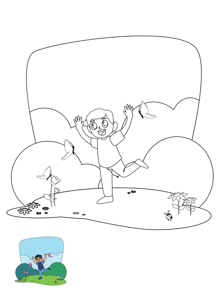 Spring coloring page