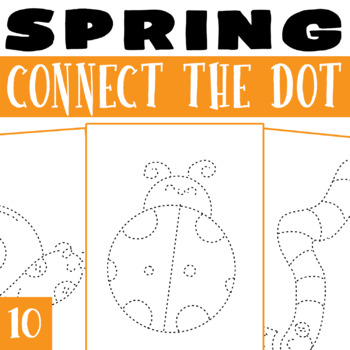 Spring connect the dots spring dot to dot activity coloring pages morning work