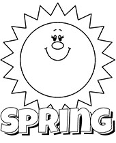 Simple spring printable coloring page