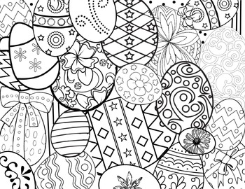 Easter egg spring coloring page by champagnewisdom tpt