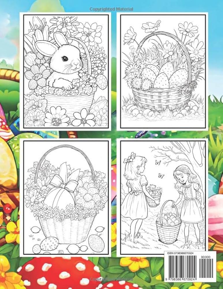 Lovely easter coloring book for adults betiful spring pages with cute eggs adorable bunnies and more for stress relief relaxation publishing happy koala books