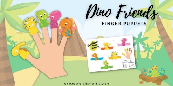 Dinosaur finger puppets