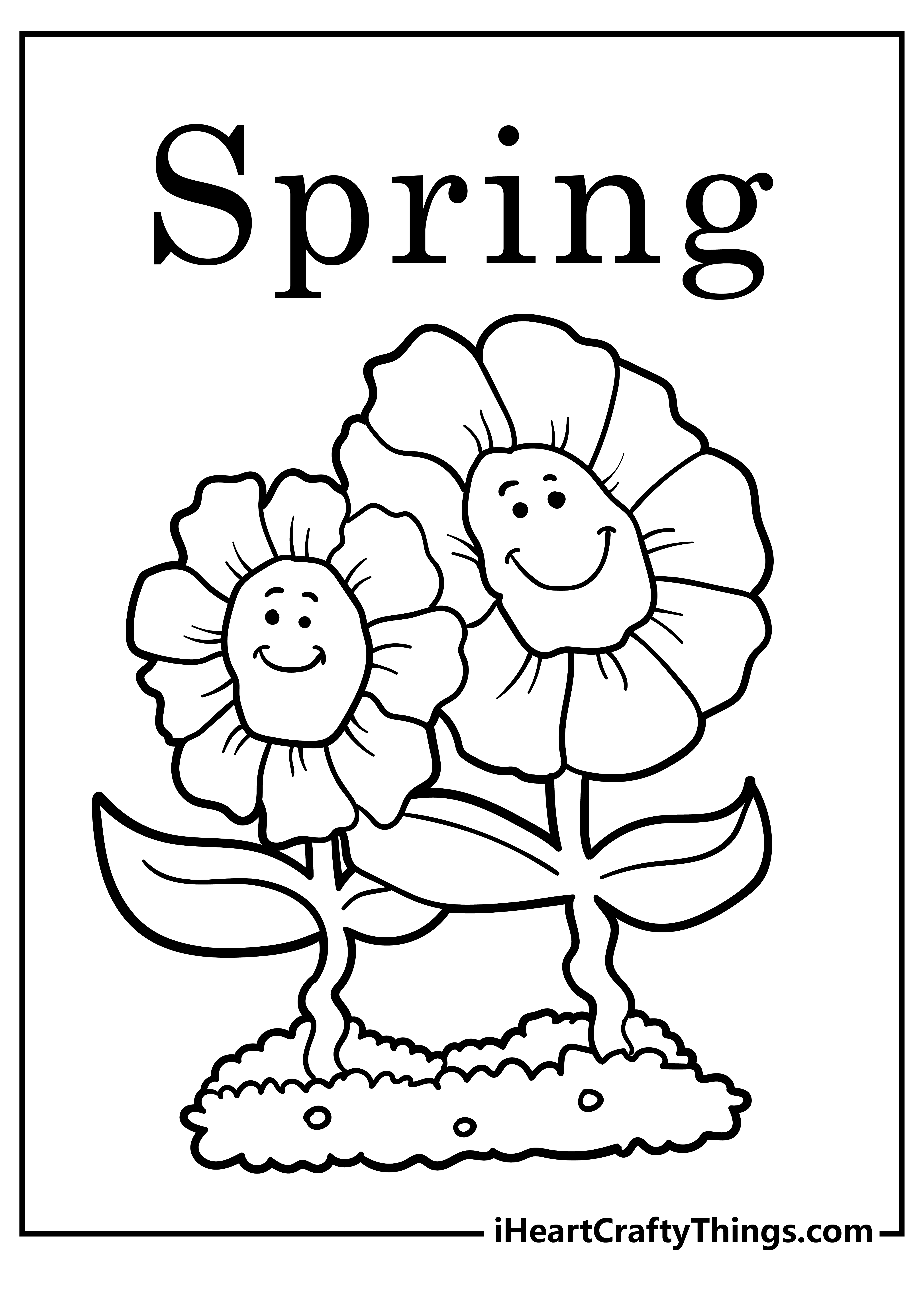 Printable spring coloring pages free printables