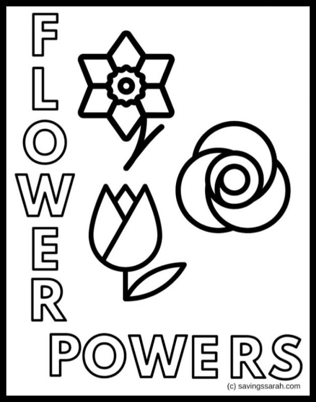 Spring flowers coloring pages printables