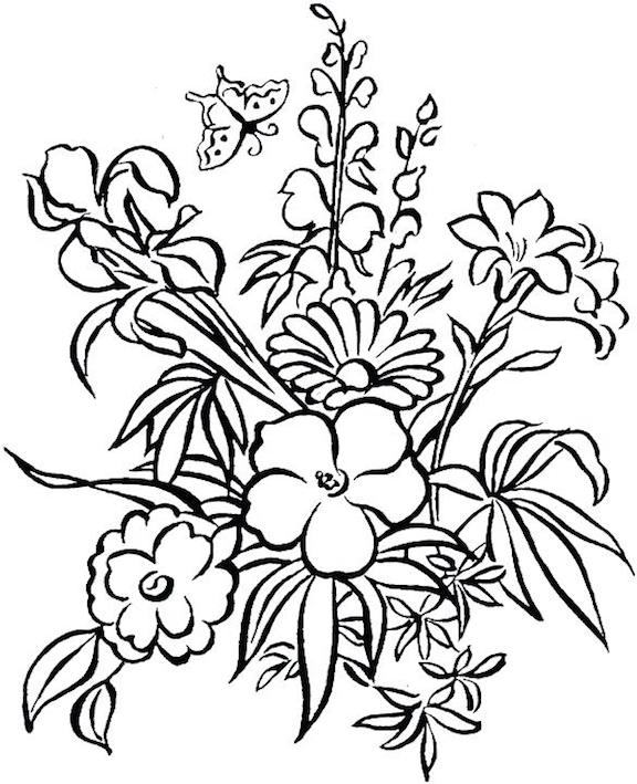 Coloring pages spring flowers coloring page