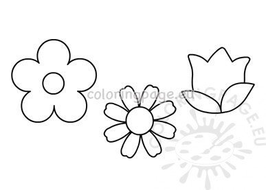 Spring flowers coloring sheet preschool coloring page