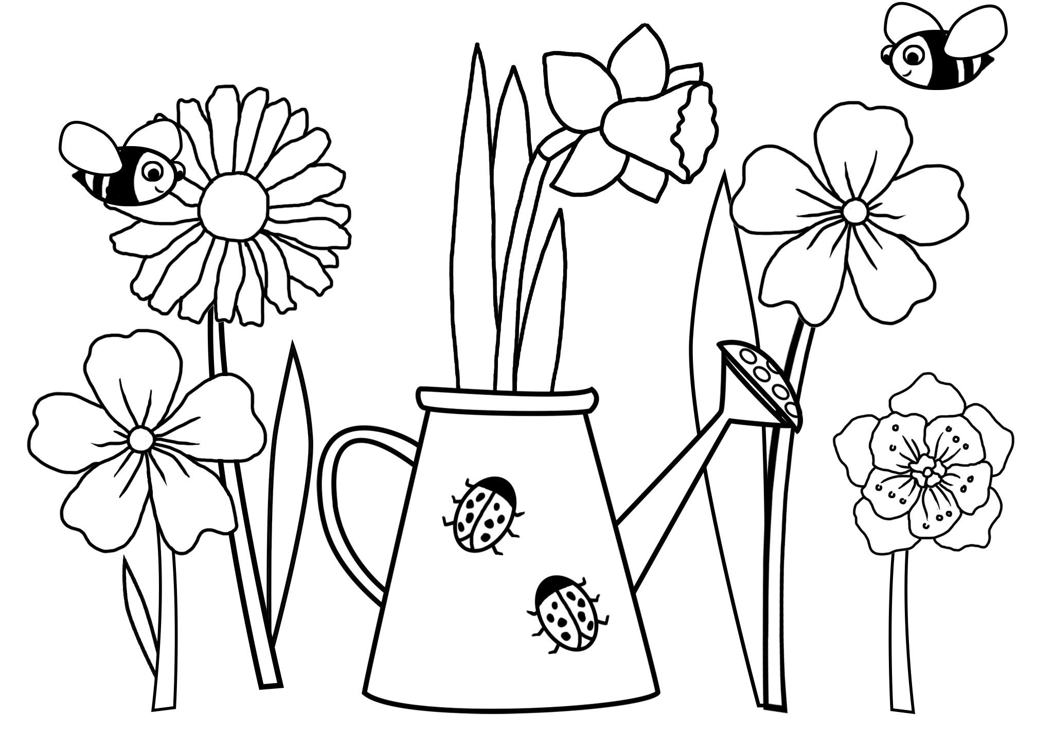 Spring coloring pages