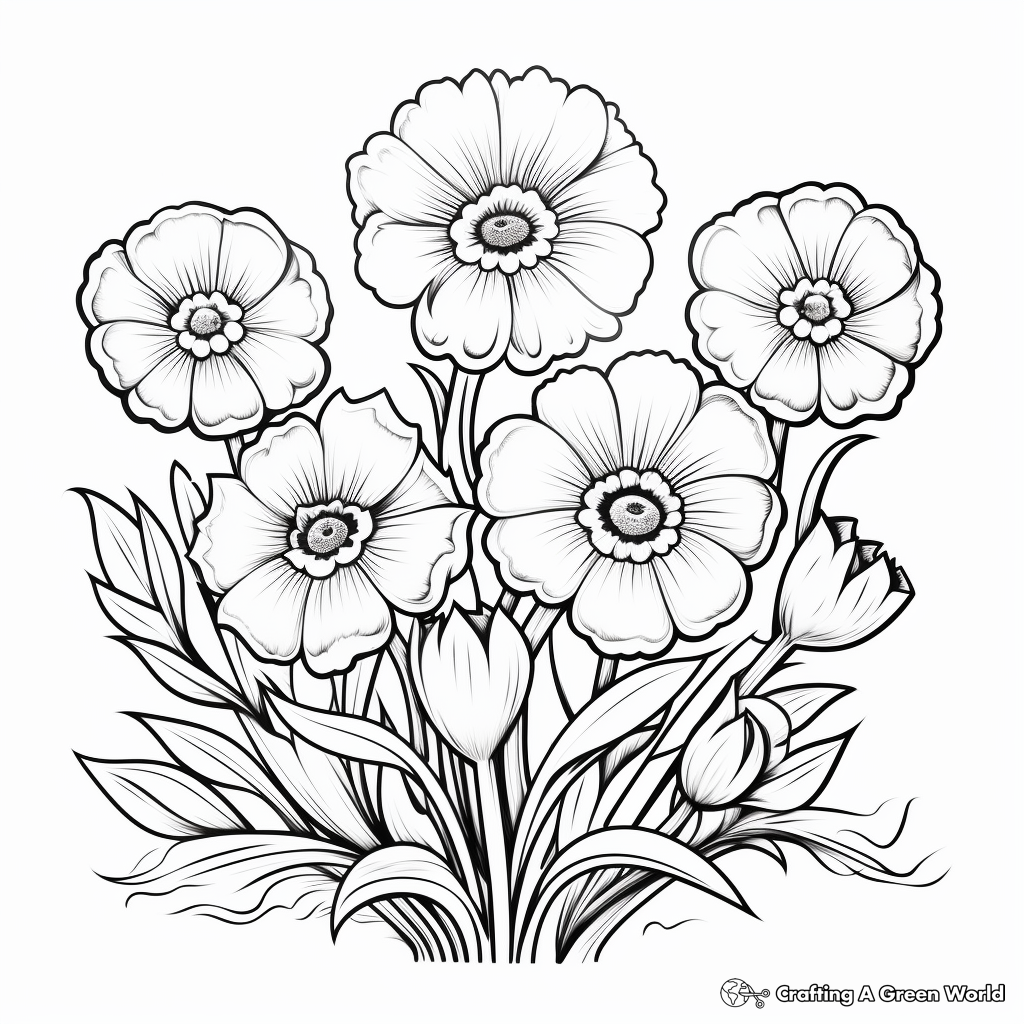 Spring preschool coloring pages