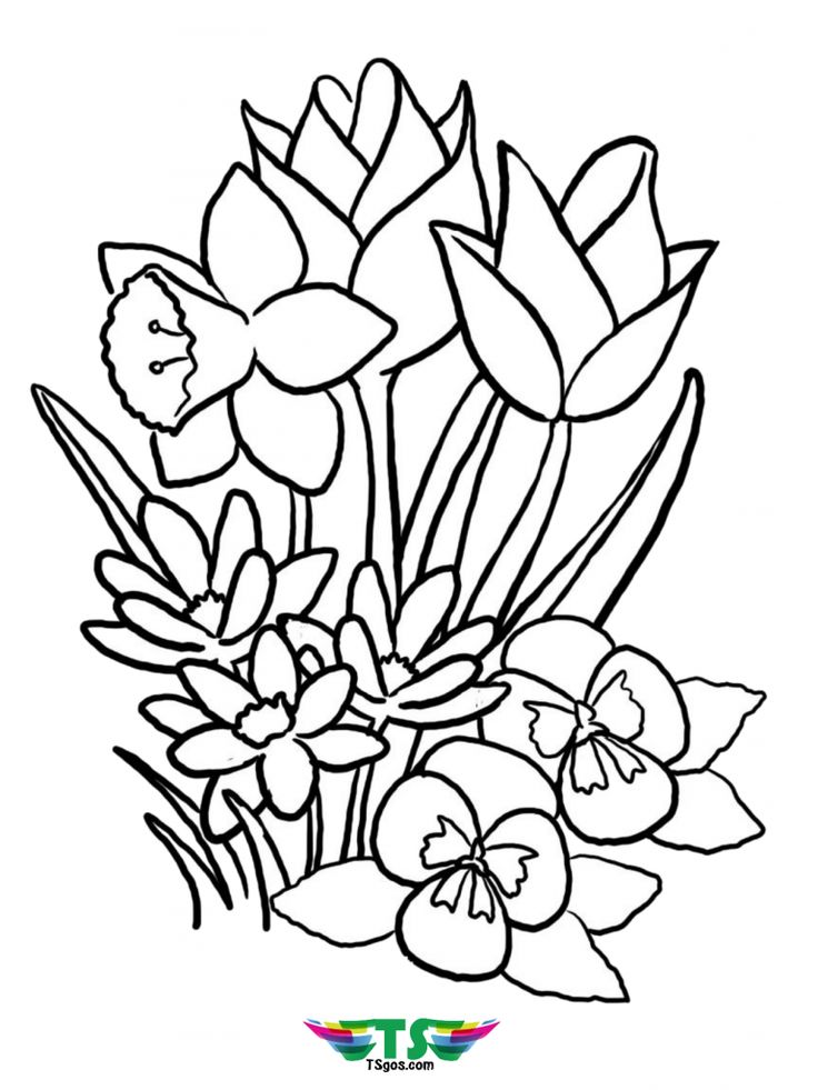 Free download to print spring flower coloring pages pictures mandalas para colorir pãginas para colorir gratuitas flores para colorir