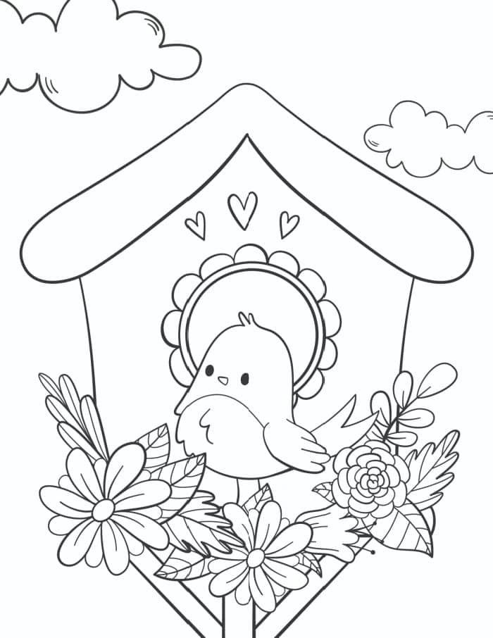 Free printable spring flowers coloring pages