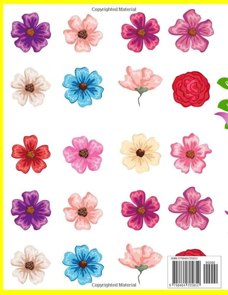 Beautiful spring flowers coloring book for kids easy large print coloring pages amazing coloring book for kid with beautiful spring flowers anky william books