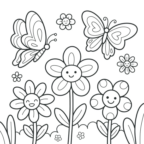 Thousand coloring pages spring royalty