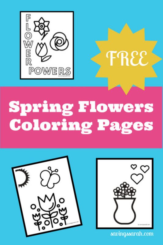 Spring flowers coloring pages printables