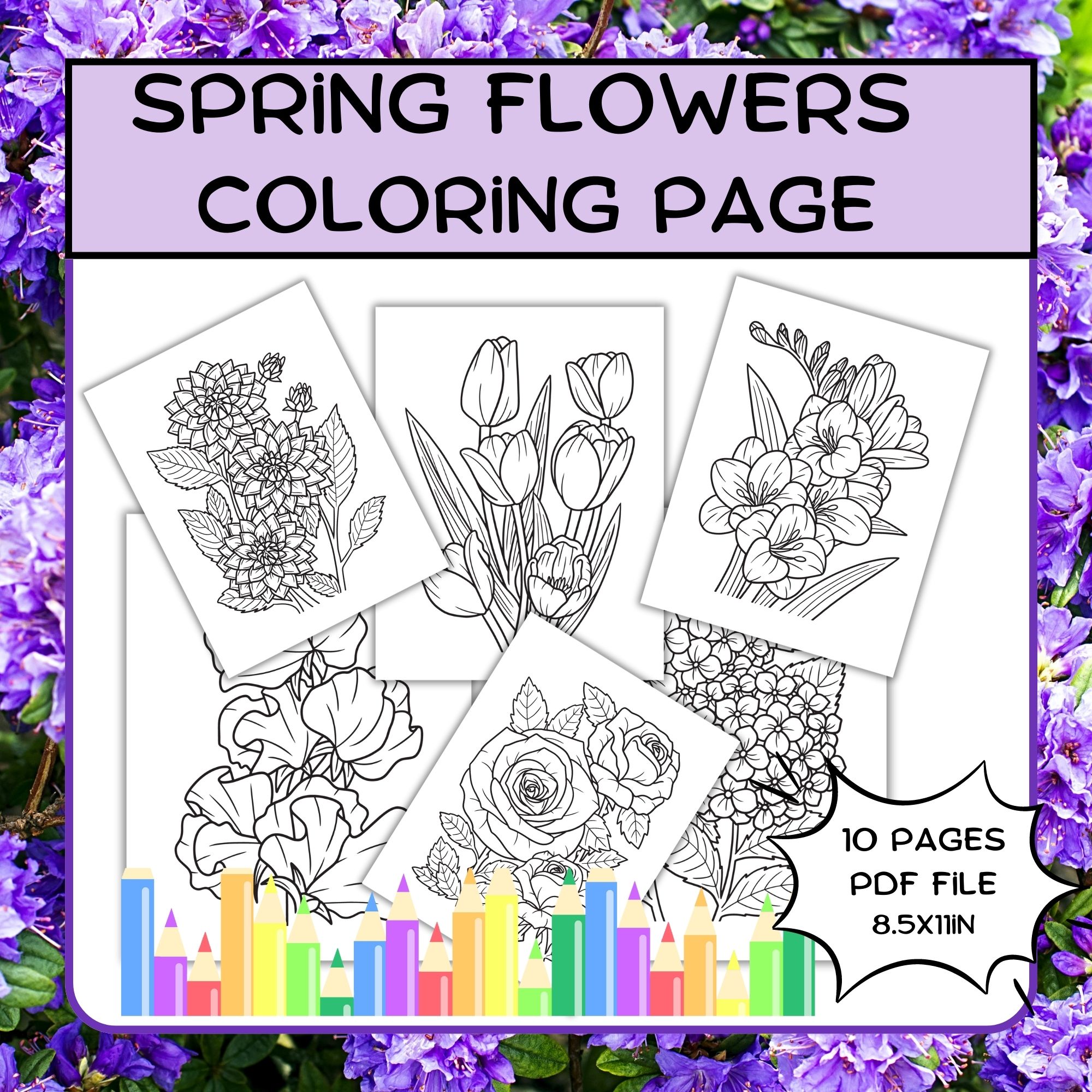 Spring flowers coloring sheets cloring page spring flowers made by teachers