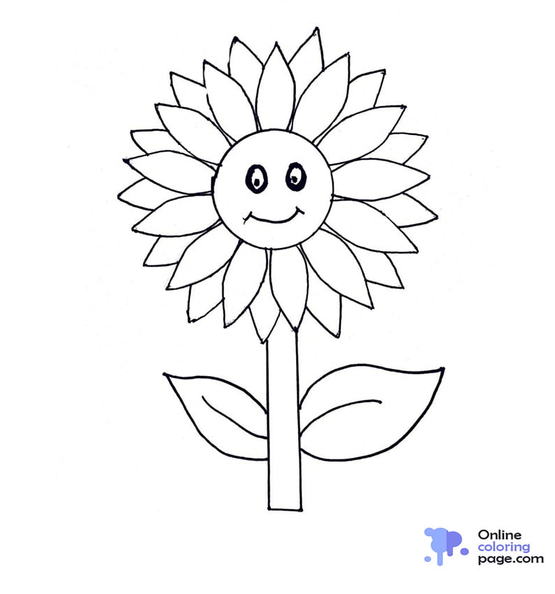 Spring flowers coloring page
