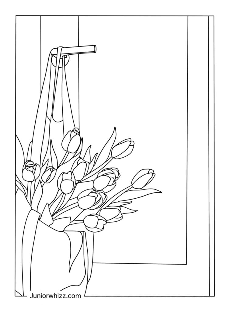 Spring flowers coloring pages printable pdfs