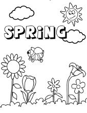 Spring coloring pages pictures