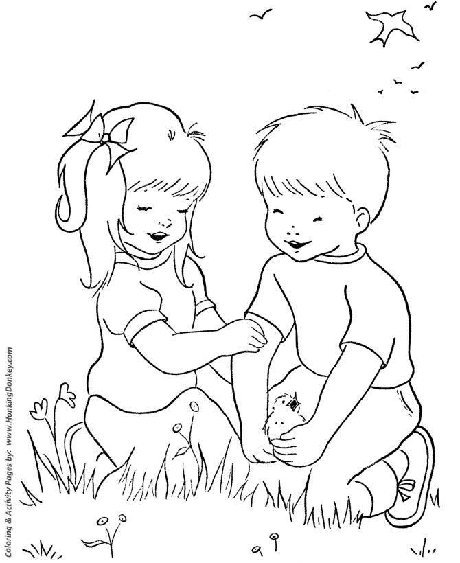 Spring coloring pages