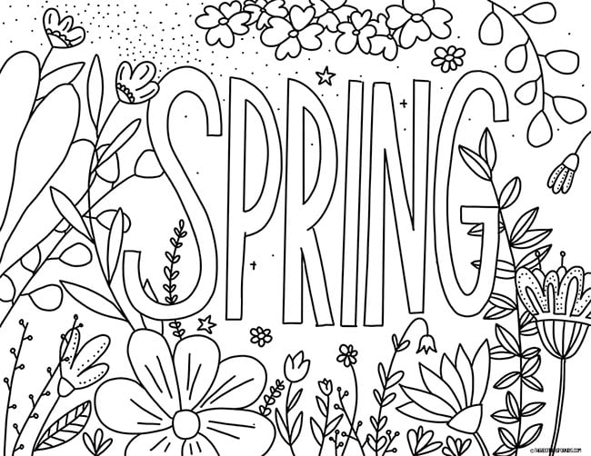 Spring coloring pages