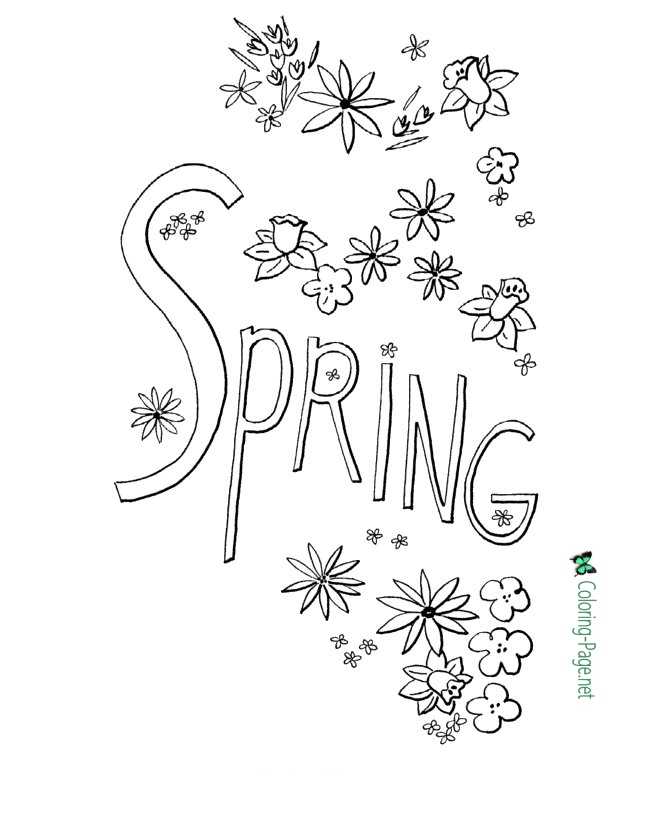 Spring coloring pages