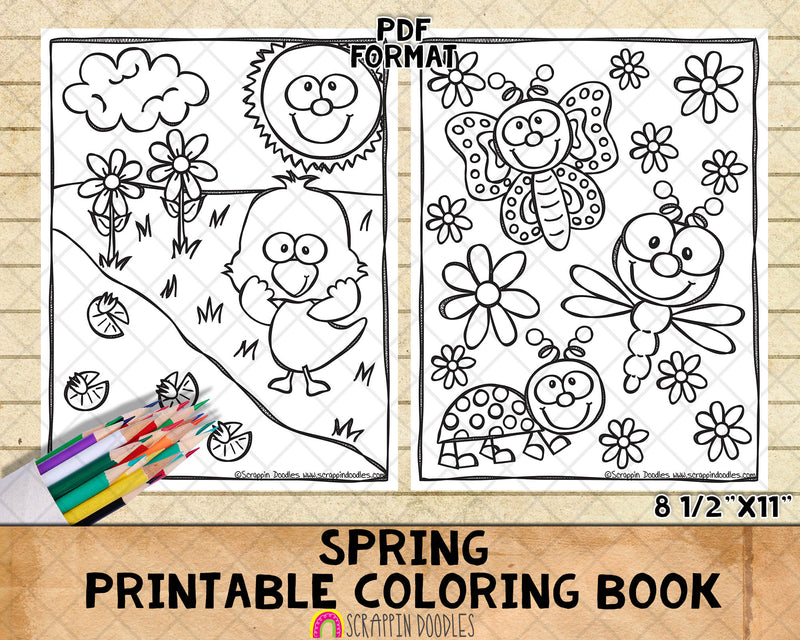 Spring coloring book