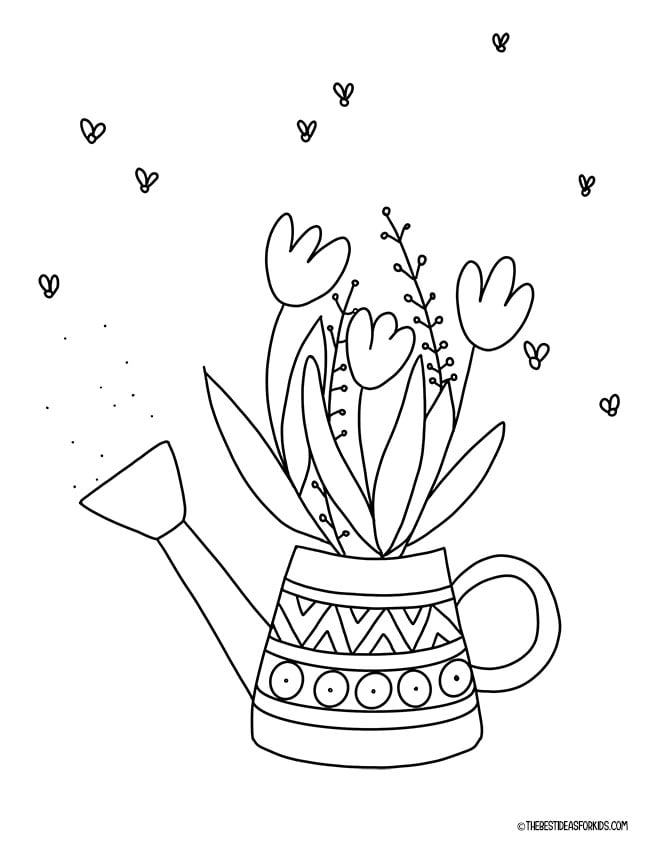 Spring coloring pages