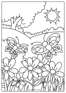 Free printable spring coloring pages for kids