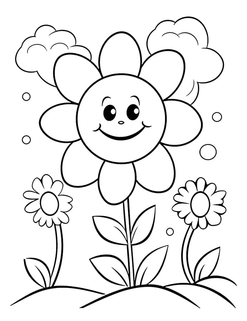 Spring coloring pages free printable sheets