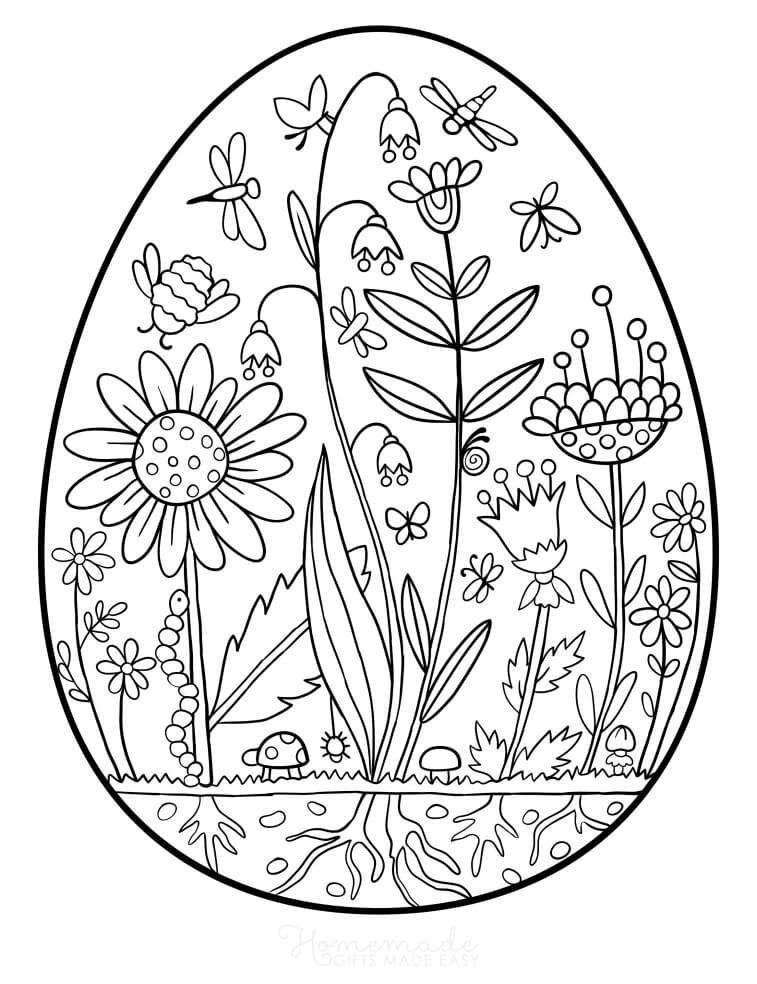 Printable spring coloring pages for adults kids