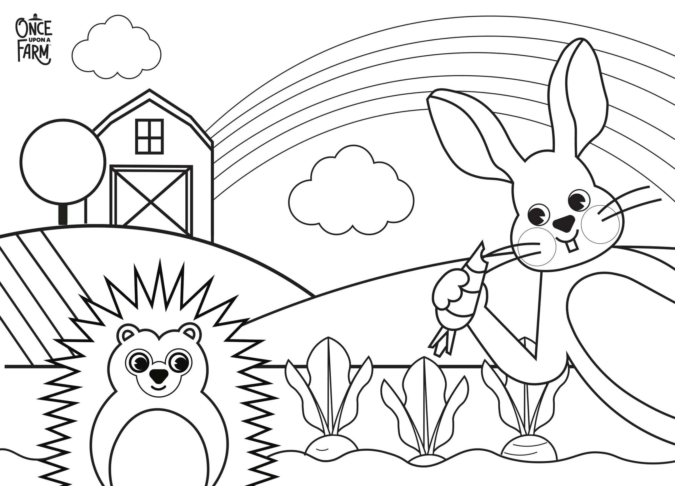 Spring on the farm coloring page once upon a farm