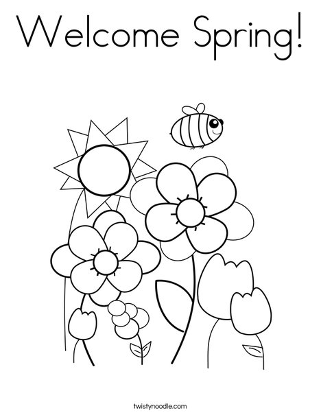 Wele spring coloring page