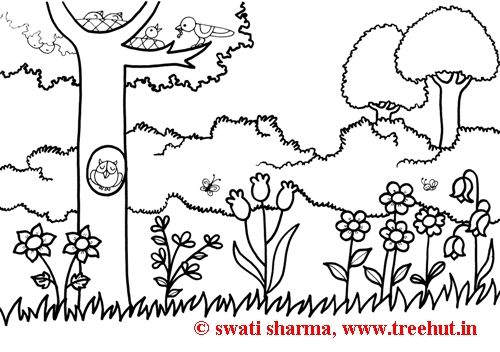 Spring garden coloring pages garden coloring pages coloring pages colorful garden