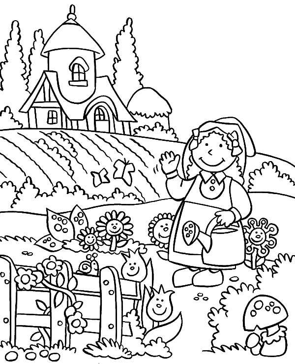 Spring coloring pages