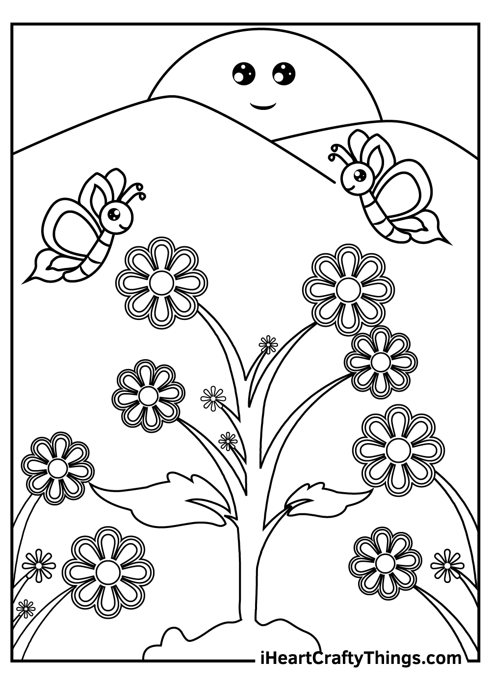 Garden coloring pages free printables