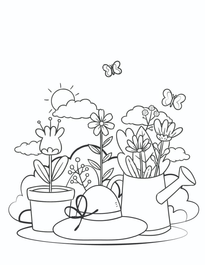 Spring break coloring pages free pdfs