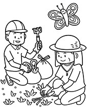 Spring coloring pages pictures