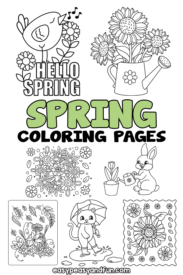 Spring coloring pages â printable coloring pages