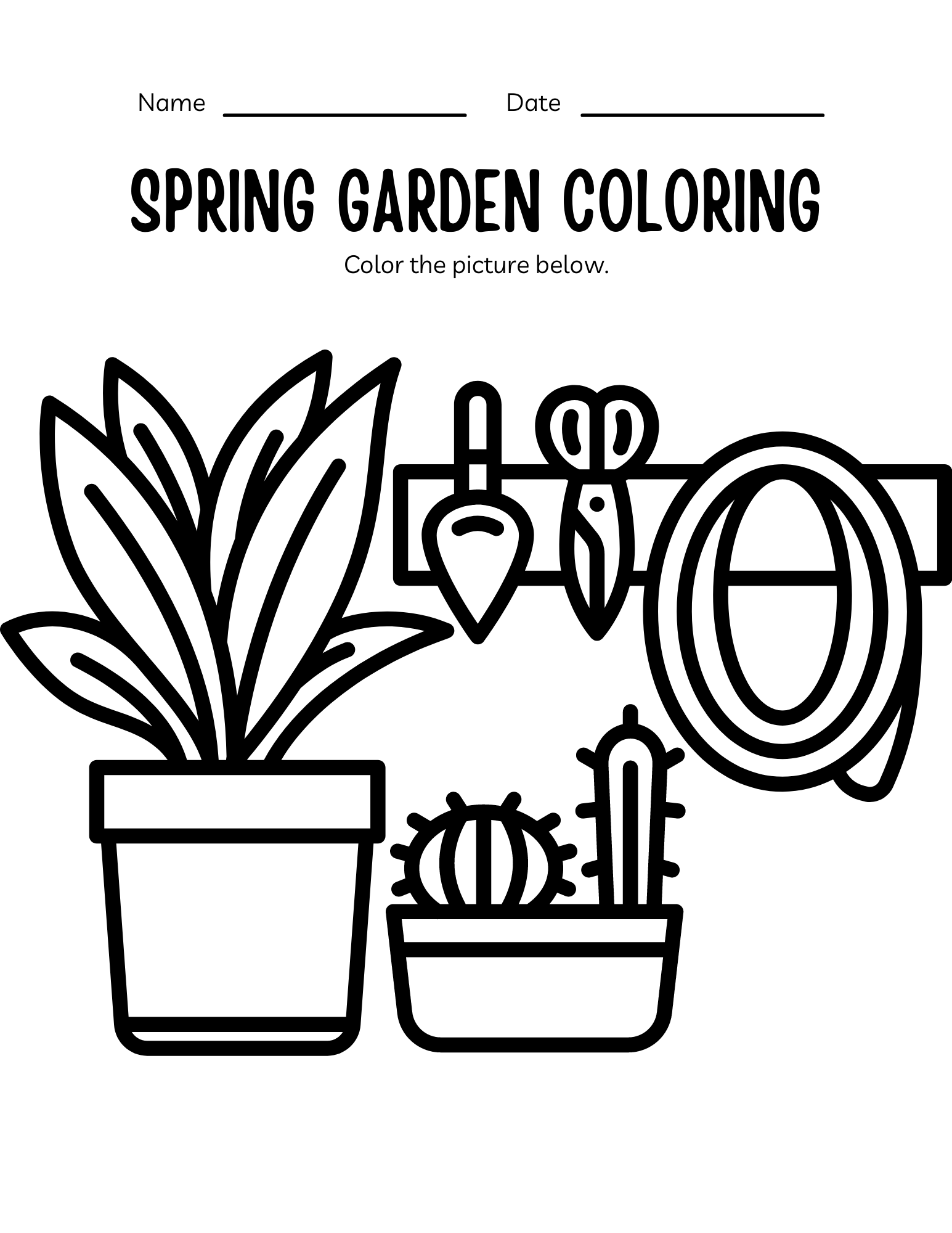 Free spring themed coloring pages â