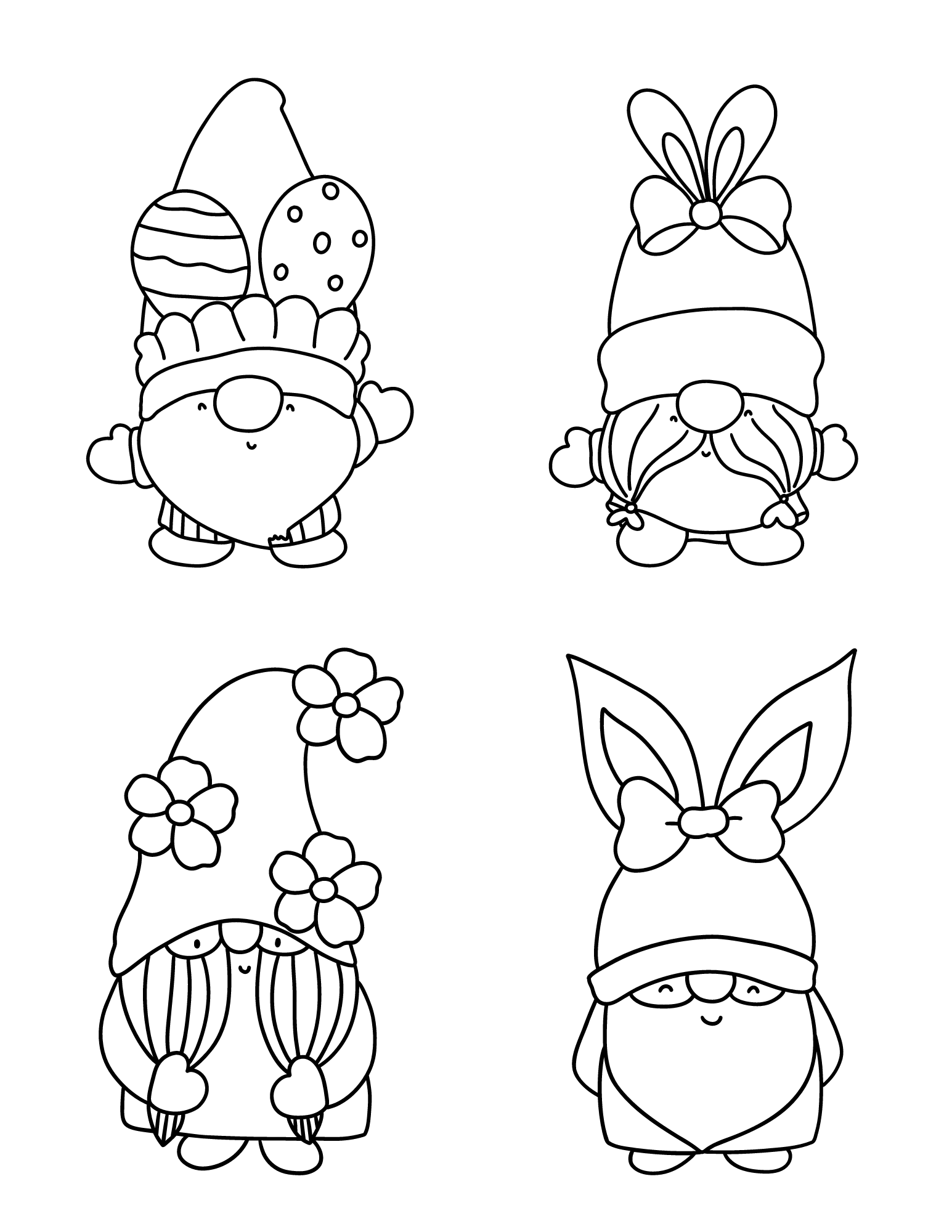 Celebrate the ing season with these fun spring gnomes coloring pages