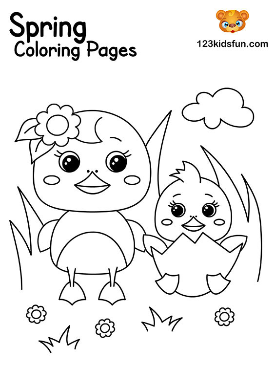 Free printable spring coloring pages for kids kids fun apps