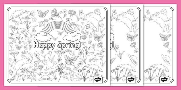 Spring coloring pages arts and crafts usa