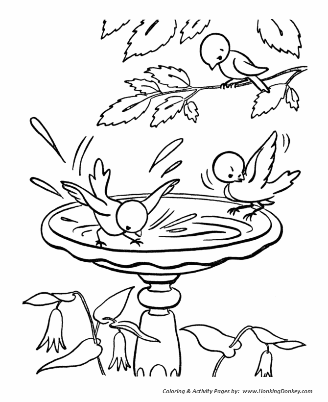 Spring coloring pages