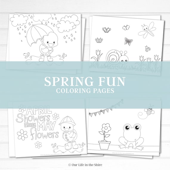 Spring fun coloring pages toddler preschool kindergarten first grade activities for kids homeschool printable activities