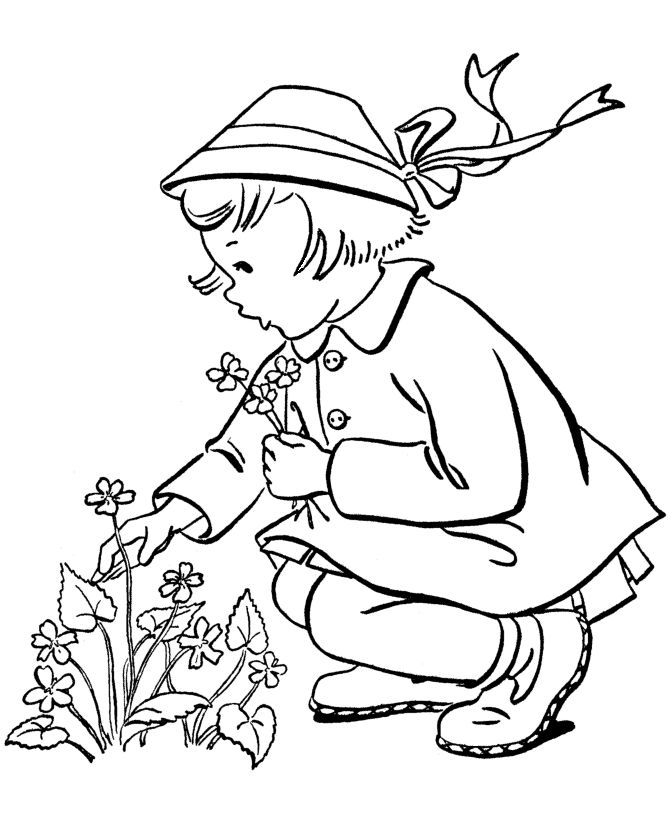 Spring coloring pages