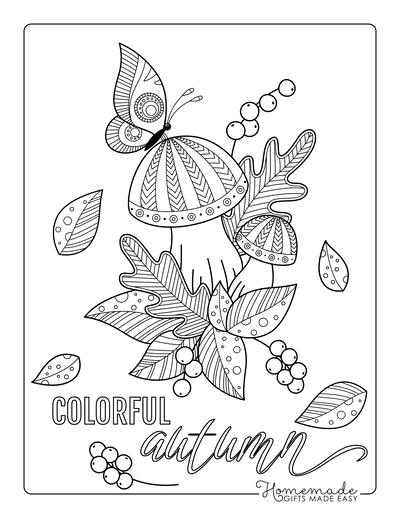 Free printable autumn fall coloring pages