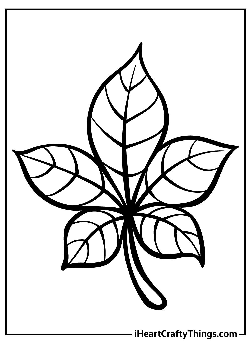 Leaf coloring pages free printables