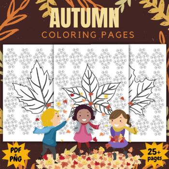 Printable autumn season fall leaves coloring pages thanksgiving activities made by teachers